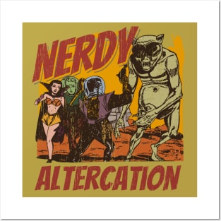 Nerdy altercation distressed worn out Posters and Art